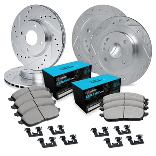 R1 Concepts WGWH2-74019 E- Line Series Rotor - D/S - Silver W/ Ceramic Pads & Hdw